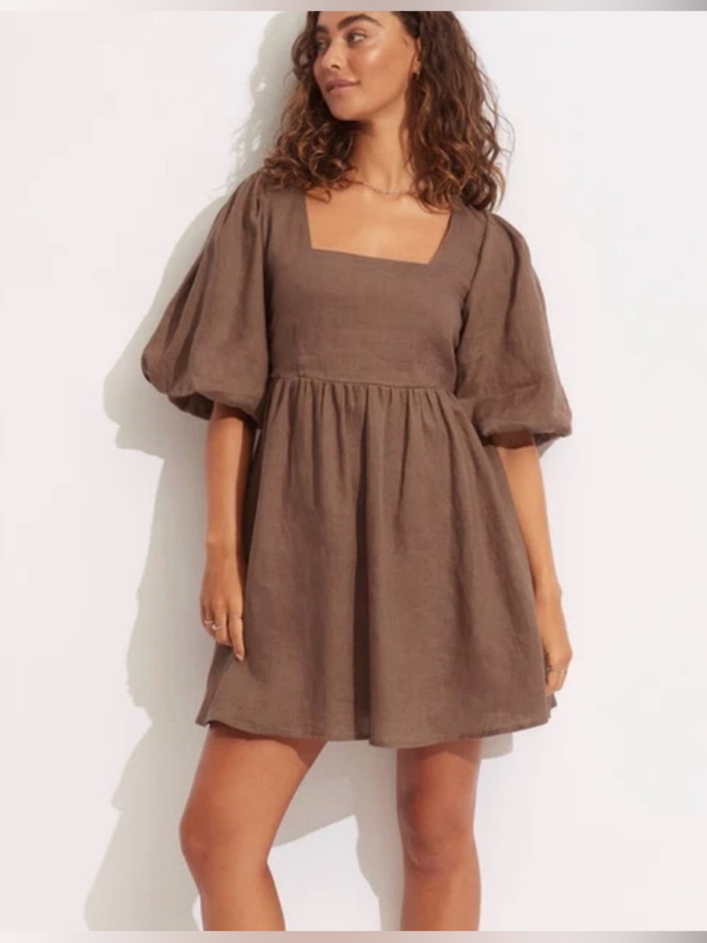 NWOT* Seafolly Shoreline Linen Mini Dress, sz MD (Retail $168)